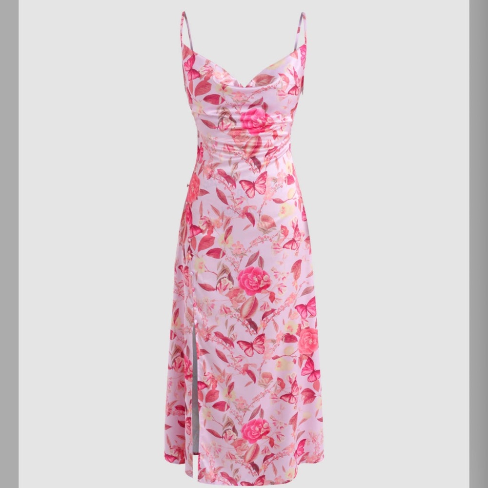 Cider Cowl Neck Midi Dress